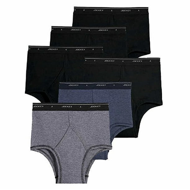 Jockey Mens Classic Brief 6 Pk Underwear Cotton Briefs 38 L Large Assorted Full 